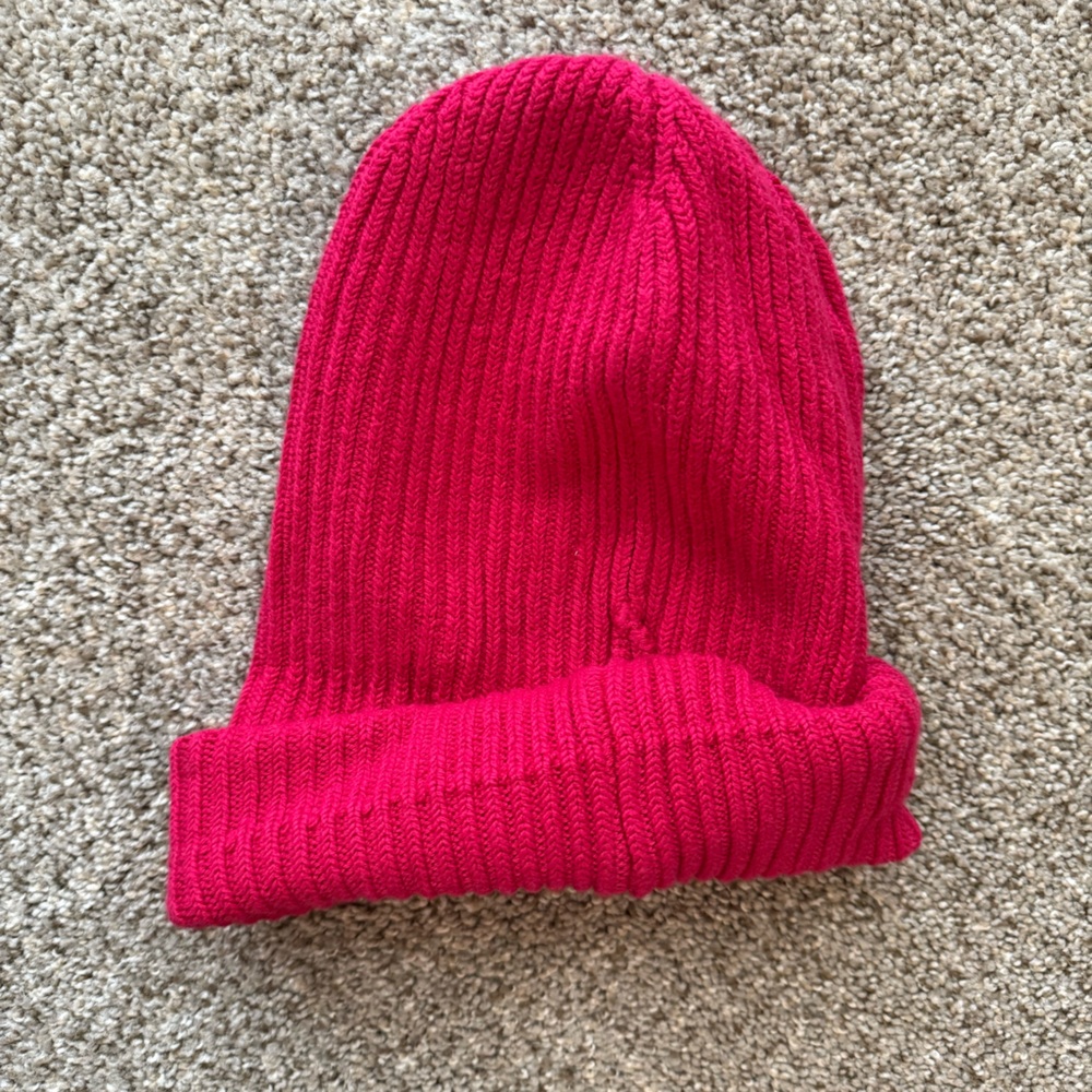 NWT Abercrombie & Fitch Slouchy Beanie Hat Pink or Purple Ribbed One Size Womens